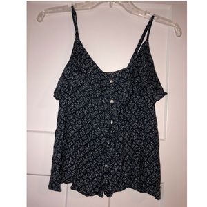 flowery cropped tank top